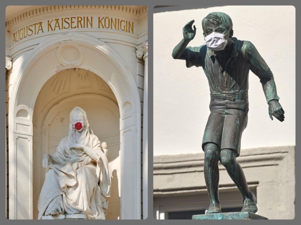 Wahrzeichen mit Masken